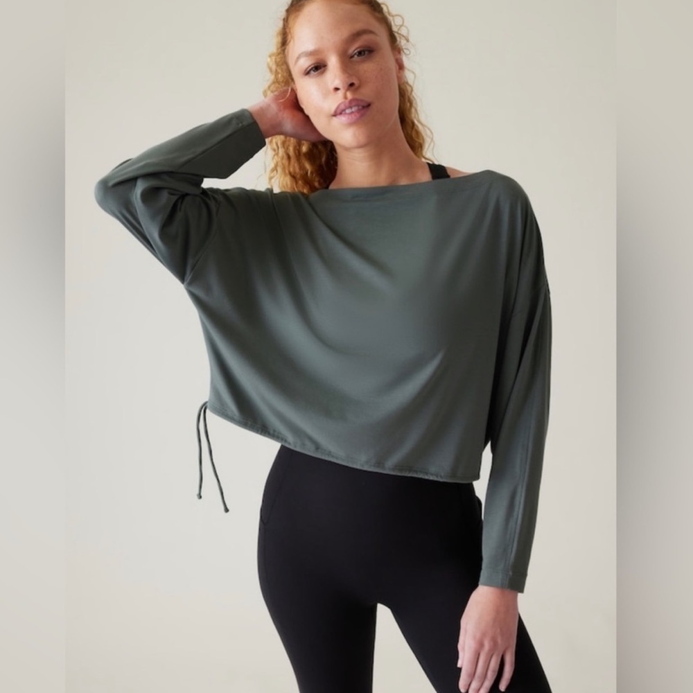Athleta | Cool Down Bali Green Top